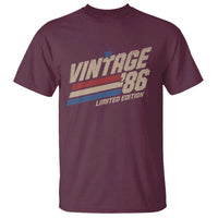 40th Birthday T Shirt Vintage 1986 40 Years Old Birthday USA Stripes