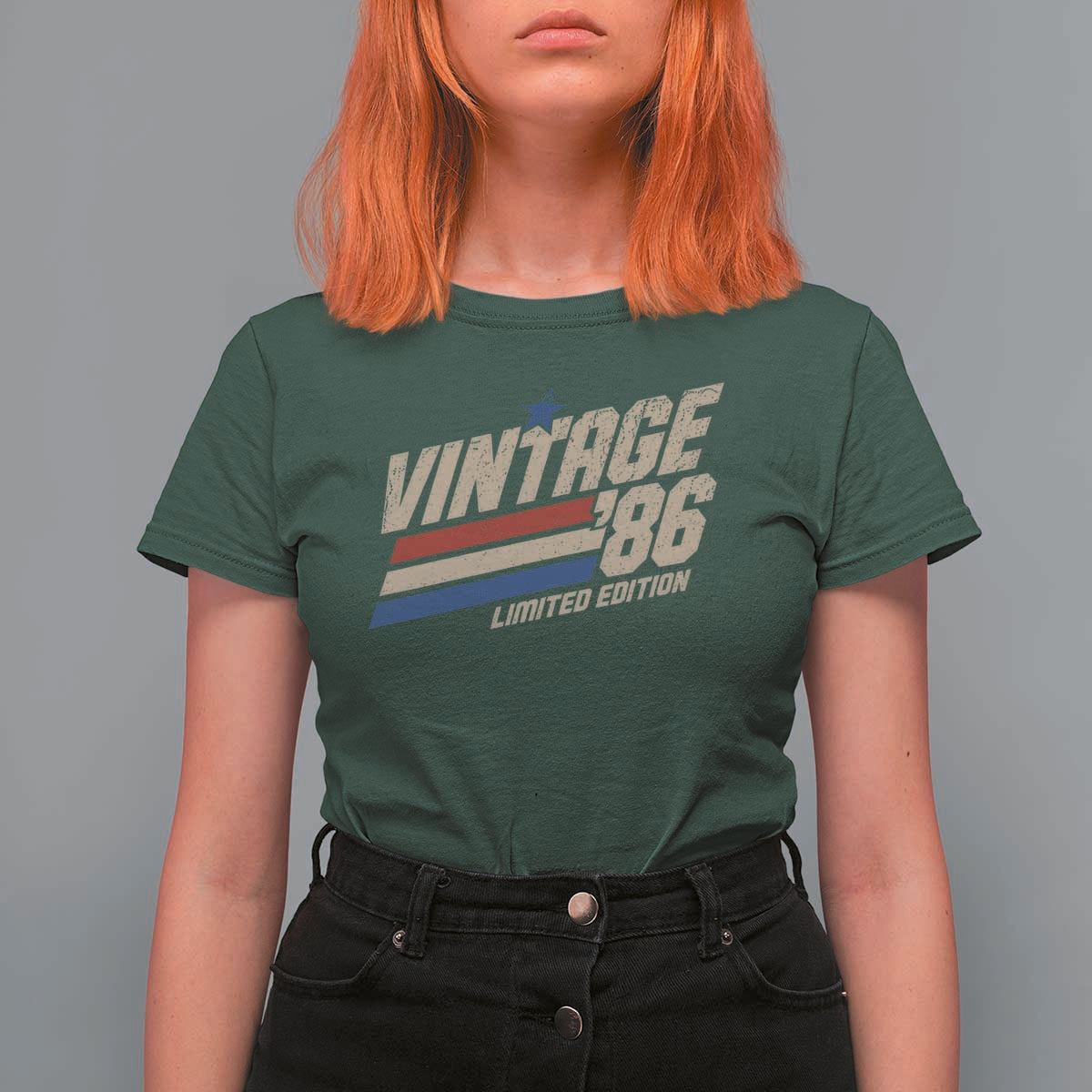 40th Birthday T Shirt For Women Vintage 1986 40 Years Old Birthday USA Stripes