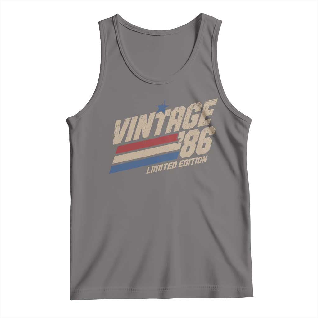 40th Birthday Tank Top Vintage 1986 40 Years Old Birthday USA Stripes