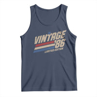 40th Birthday Tank Top Vintage 1986 40 Years Old Birthday USA Stripes