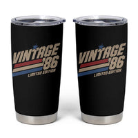 40th Birthday Tumbler Cup Vintage 1986 40 Years Old Birthday USA Stripes