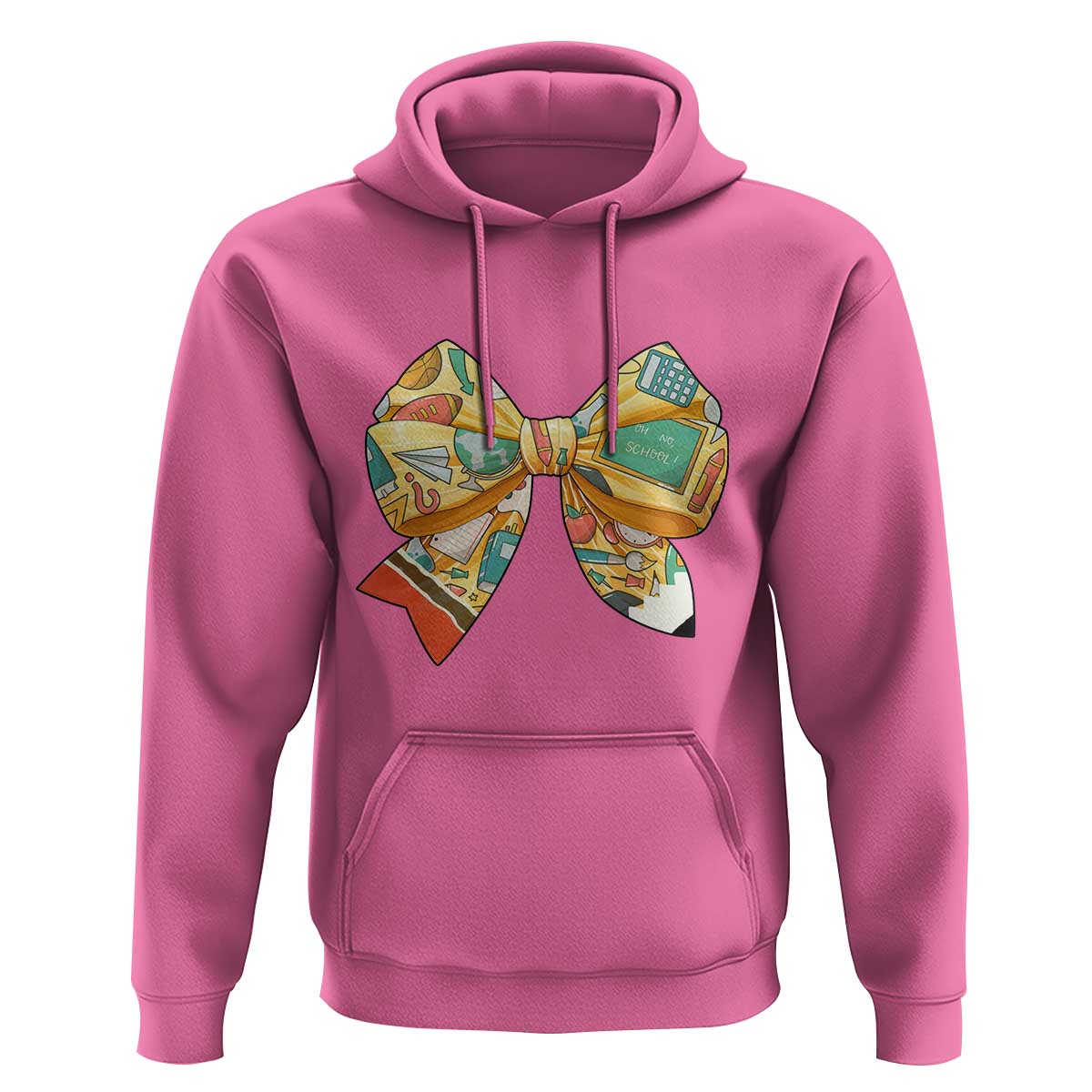 Funny Back To School Hoodie Cute Coquettes School Supplies Bow First Day - Wonder Print Shop