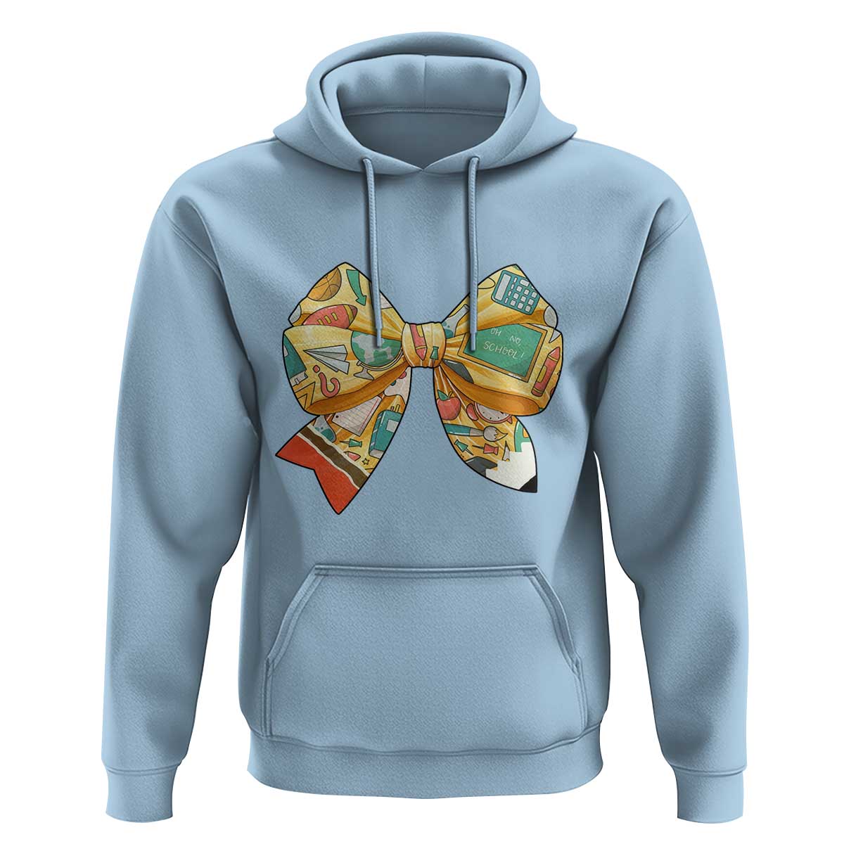 Funny Back To School Hoodie Cute Coquettes School Supplies Bow First Day - Wonder Print Shop