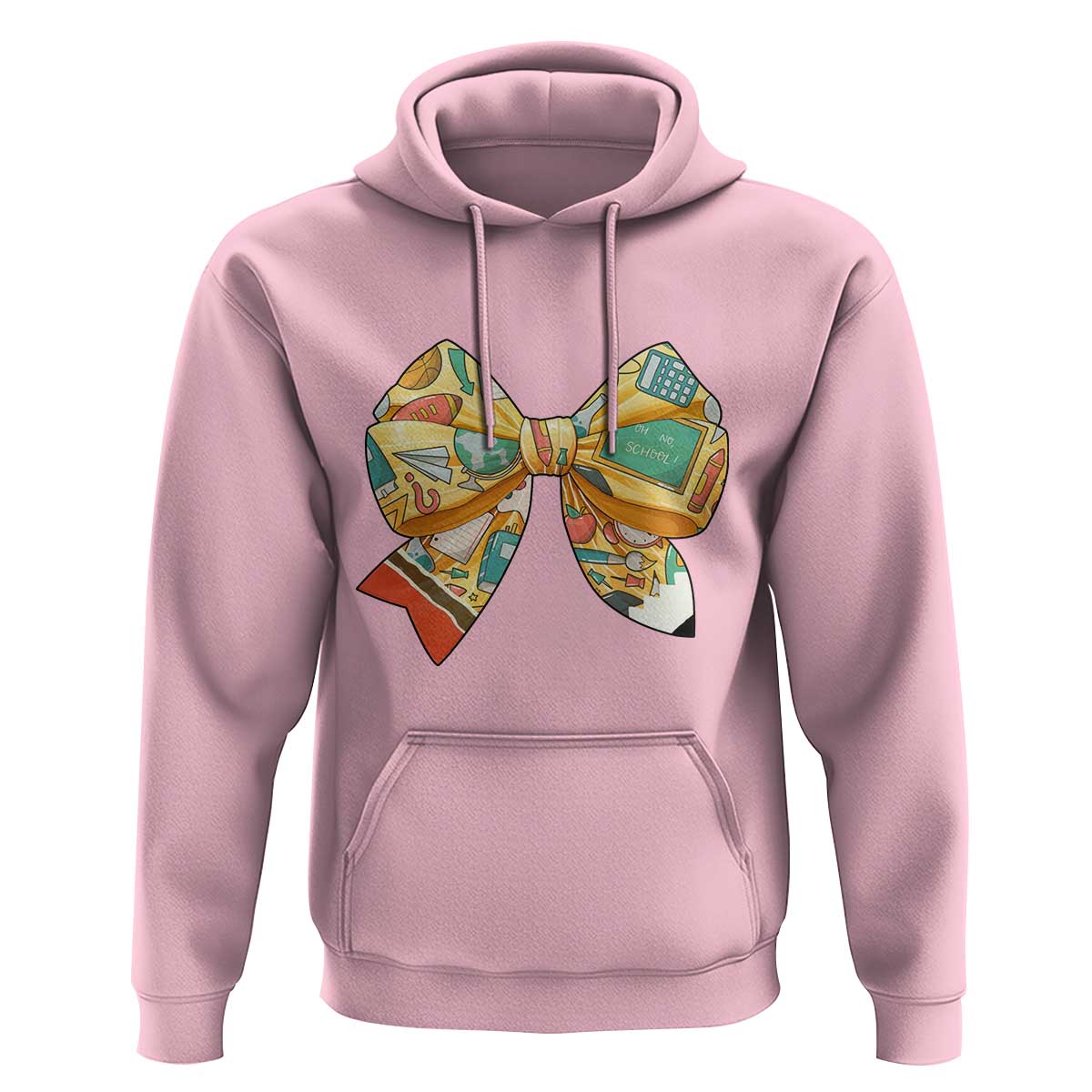 Funny Back To School Hoodie Cute Coquettes School Supplies Bow First Day - Wonder Print Shop