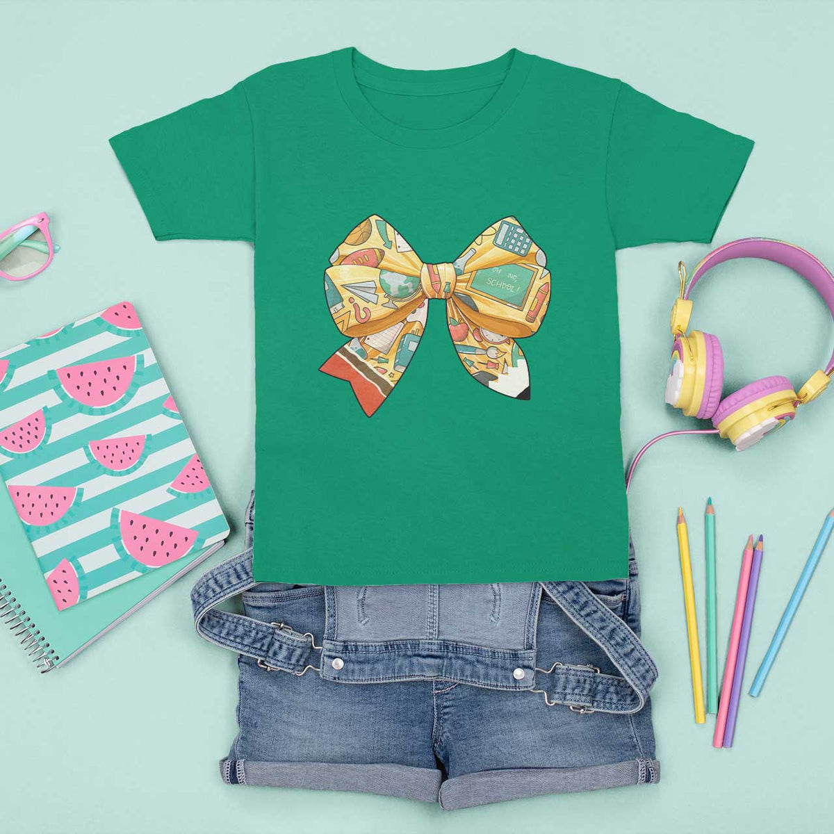 Funny Back To School T Shirt For Kid Cute Coquettes School Supplies Bow First Day - Wonder Print Shop