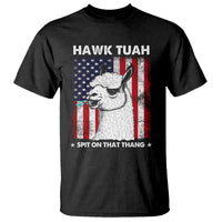 Funny Llama T Shirt Hawk Tuah Spit On That Thang American Flag - Wonder Print Shop