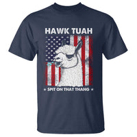 Funny Llama T Shirt Hawk Tuah Spit On That Thang American Flag - Wonder Print Shop