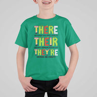 English Teacher T Shirt For Kid There Their They're Funny Grammar Lessons - Wonder Print Shop