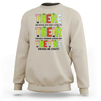 English Teacher Sweatshirt There Their They're Funny Grammar Lessons - Wonder Print Shop