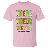 English Teacher T Shirt There Their They're Funny Grammar Lessons - Wonder Print Shop