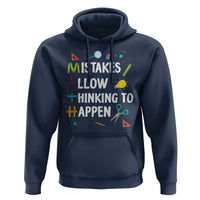 Math Teacher Hoodie Mistakes Allow Thinking To Happen Vintage Mathematical - Wonder Print Shop