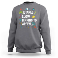 Math Teacher Sweatshirt Mistakes Allow Thinking To Happen Vintage Mathematical - Wonder Print Shop