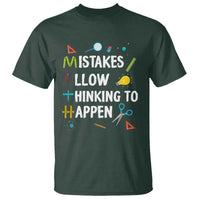 Math Teacher T Shirt Mistakes Allow Thinking To Happen Vintage Mathematical - Wonder Print Shop