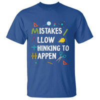 Math Teacher T Shirt Mistakes Allow Thinking To Happen Vintage Mathematical - Wonder Print Shop