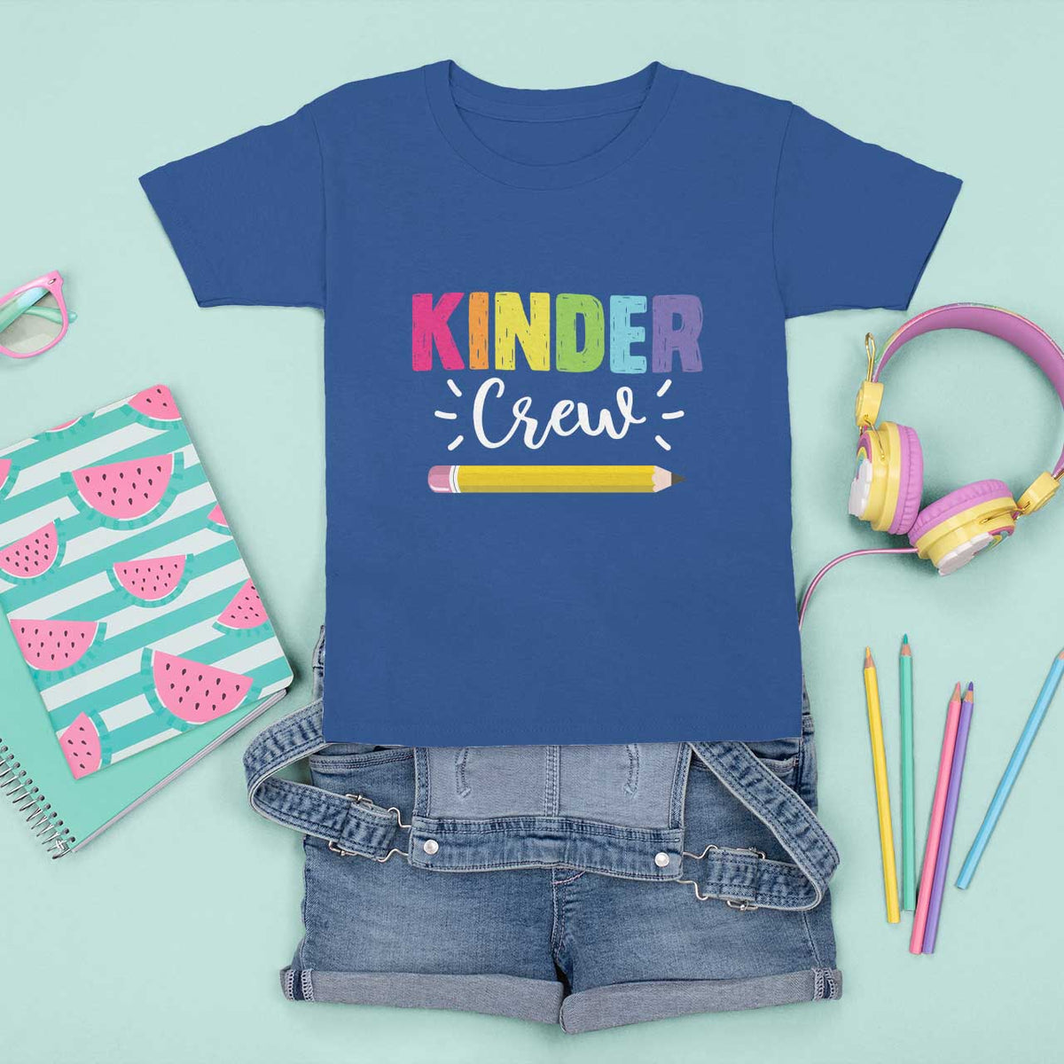 Kinder Crew T Shirt For Kid Kindergarten Back To School - Wonder Print Shop