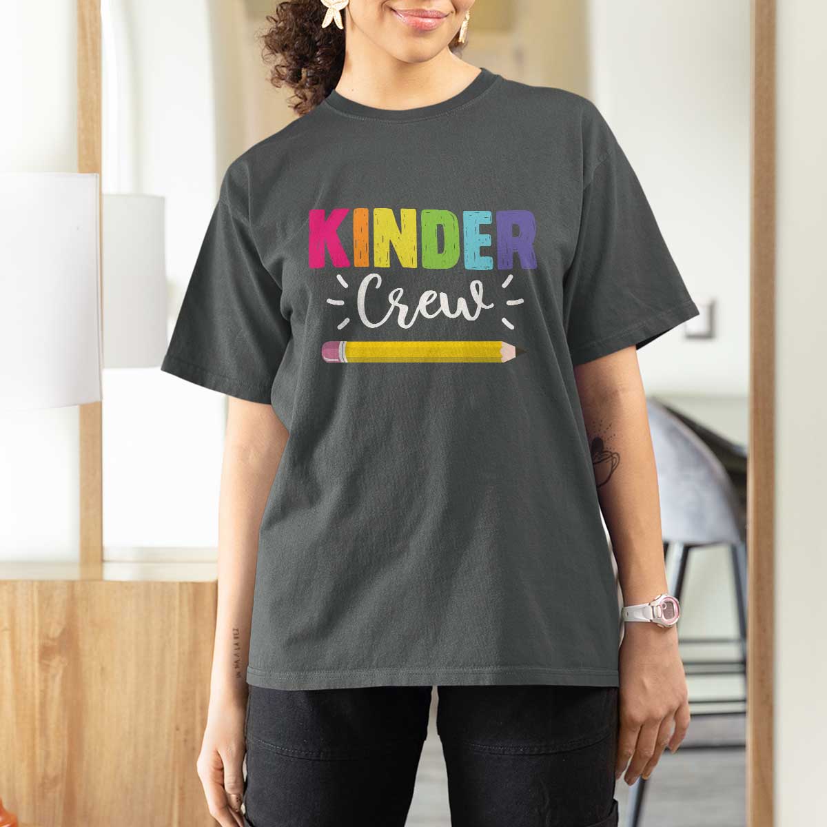 Kinder Crew T Shirt For Women Kindergarten Back To School - Wonder Print Shop