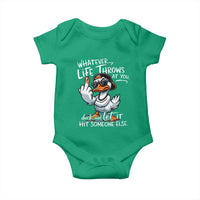 Funny Whatever Life Throws At You Duck And Let It Hit Someone Else Baby Onesie - Wonder Print Shop