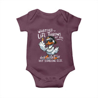 Funny Whatever Life Throws At You Duck And Let It Hit Someone Else Baby Onesie - Wonder Print Shop