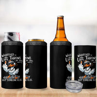 Funny Whatever Life Throws At You Duck And Let It Hit Someone Else 4 in 1 Can Cooler Tumbler - Wonder Print Shop