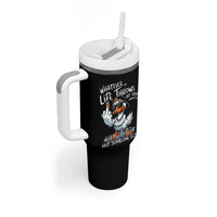 Funny Whatever Life Throws At You Duck And Let It Hit Someone Else Tumbler With Handle - Wonder Print Shop