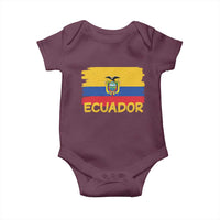 Ecuadorian Heritage Brushstroke Ecuador Flag Graphic Baby Onesie