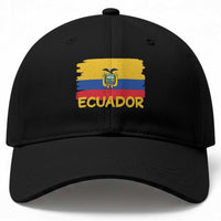Ecuadorian Heritage Brushstroke Ecuador Flag Graphic Baseball Cap