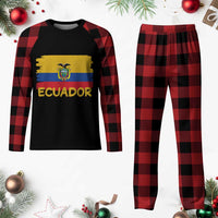 Ecuadorian Heritage Brushstroke Ecuador Flag Graphic Plaid Pajama Set