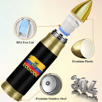 Ecuadorian Heritage Brushstroke Ecuador Flag Graphic Bullet Tumbler