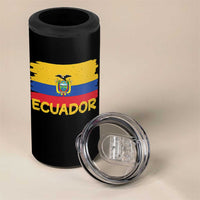 Ecuadorian Heritage Brushstroke Ecuador Flag Graphic 4 in 1 Can Cooler Tumbler