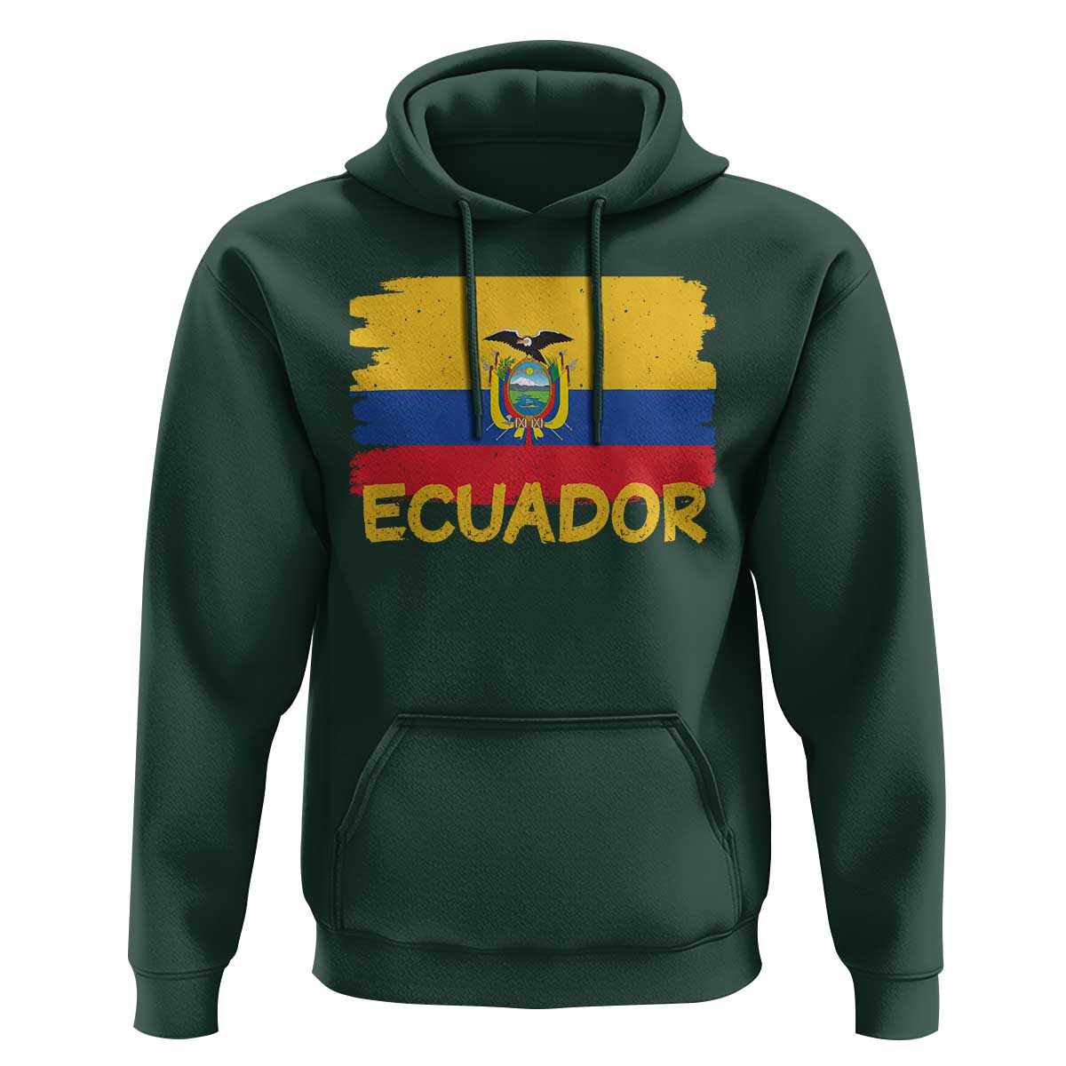 Ecuadorian Heritage Brushstroke Ecuador Flag Graphic Hoodie