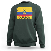 Ecuadorian Heritage Brushstroke Ecuador Flag Graphic Sweatshirt