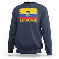 Ecuadorian Heritage Brushstroke Ecuador Flag Graphic Sweatshirt