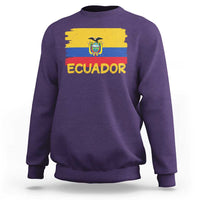 Ecuadorian Heritage Brushstroke Ecuador Flag Graphic Sweatshirt