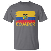 Ecuadorian Heritage Brushstroke Ecuador Flag Graphic T Shirt