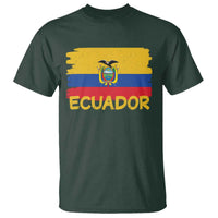 Ecuadorian Heritage Brushstroke Ecuador Flag Graphic T Shirt