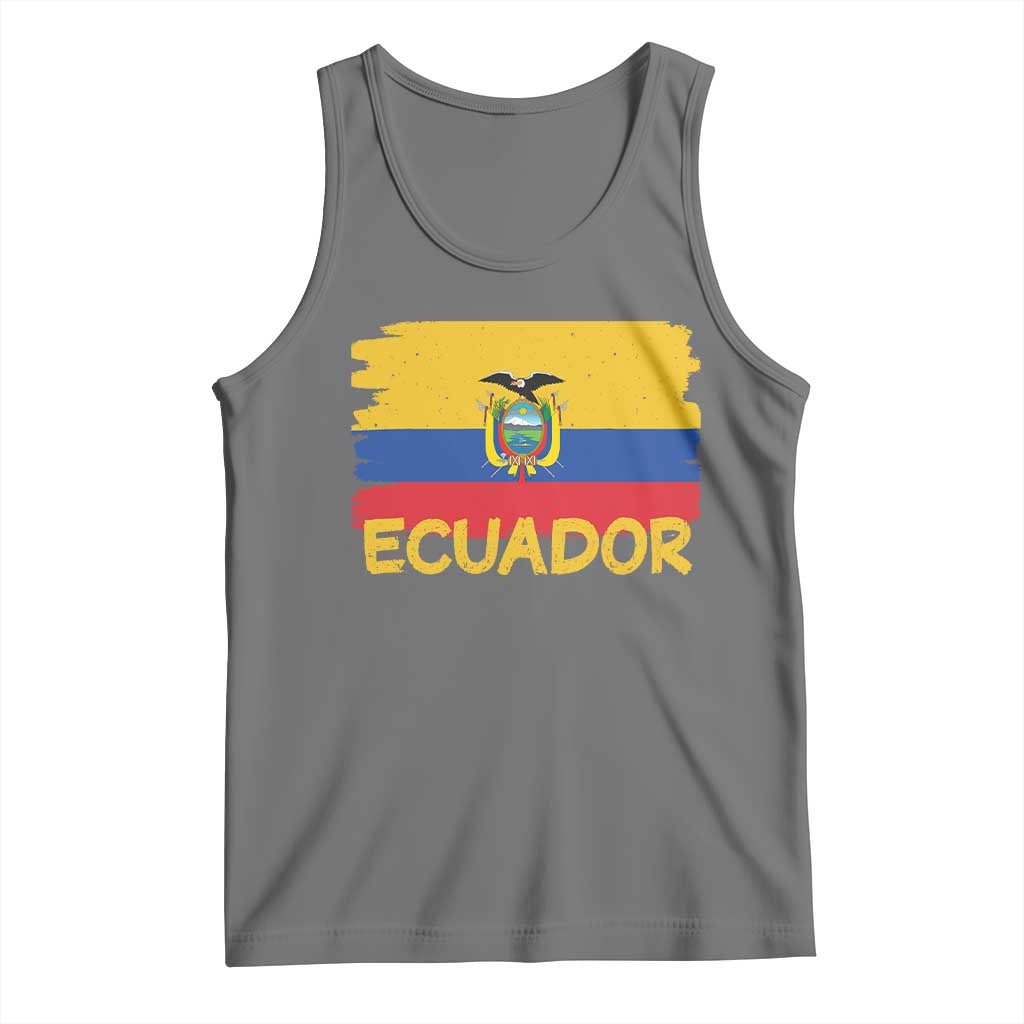 Ecuadorian Heritage Brushstroke Ecuador Flag Graphic Tank Top