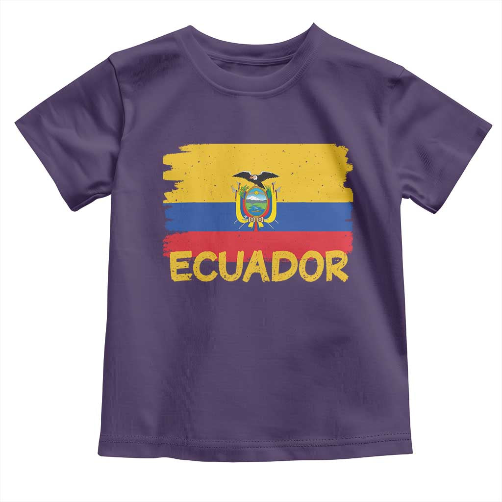 Ecuadorian Heritage Brushstroke Ecuador Flag Graphic Toddler T Shirt