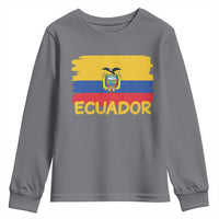 Ecuadorian Heritage Brushstroke Ecuador Flag Graphic Youth Sweatshirt