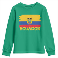 Ecuadorian Heritage Brushstroke Ecuador Flag Graphic Youth Sweatshirt