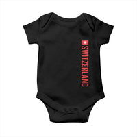 Switzerland Heritage Vintage Swiss Flag Schweiz Baby Onesie