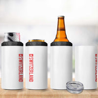 Switzerland Heritage Vintage Swiss Flag Schweiz 4 in 1 Can Cooler Tumbler
