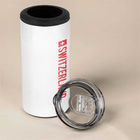 Switzerland Heritage Vintage Swiss Flag Schweiz 4 in 1 Can Cooler Tumbler
