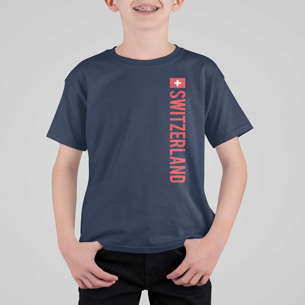 Switzerland Heritage Vintage Swiss Flag Schweiz T Shirt For Kid