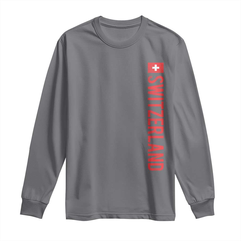 Switzerland Heritage Vintage Swiss Flag Schweiz Long Sleeve Shirt