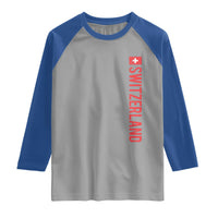 Switzerland Heritage Vintage Swiss Flag Schweiz Raglan Shirt