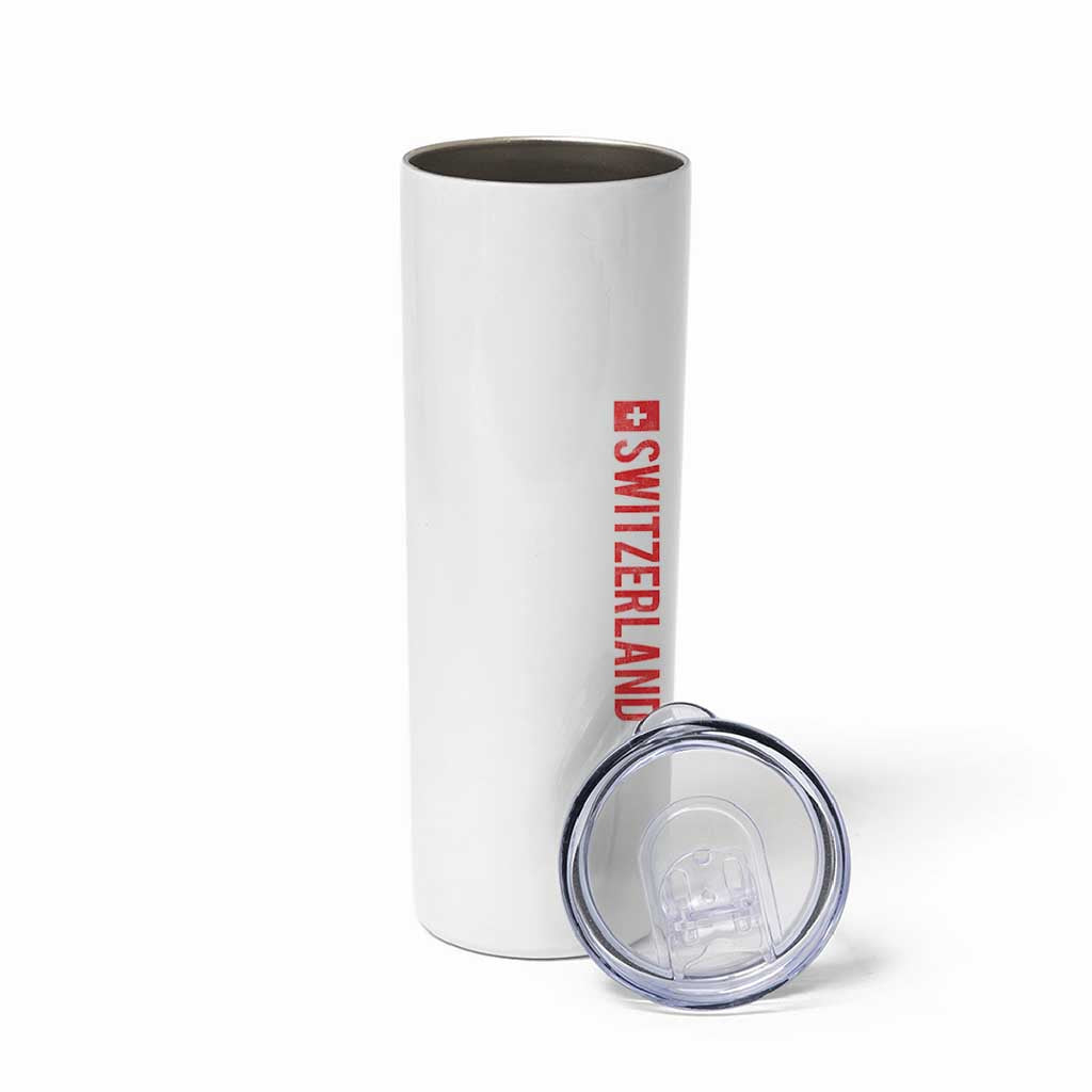 Switzerland Heritage Vintage Swiss Flag Schweiz Skinny Tumbler