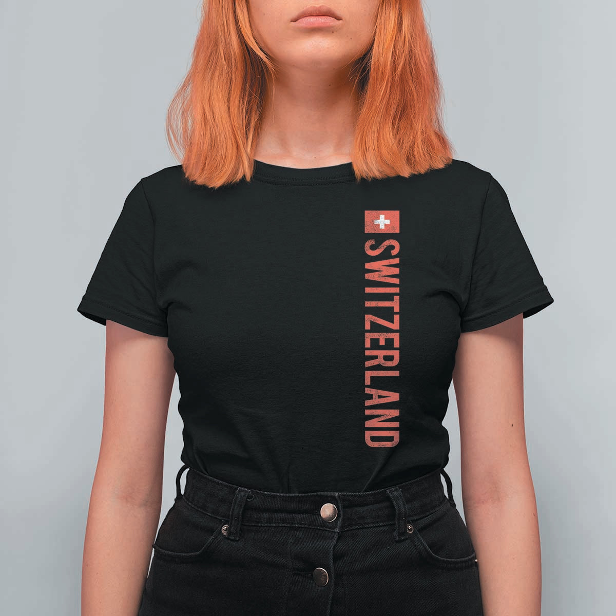 Switzerland Heritage Vintage Swiss Flag Schweiz T Shirt For Women