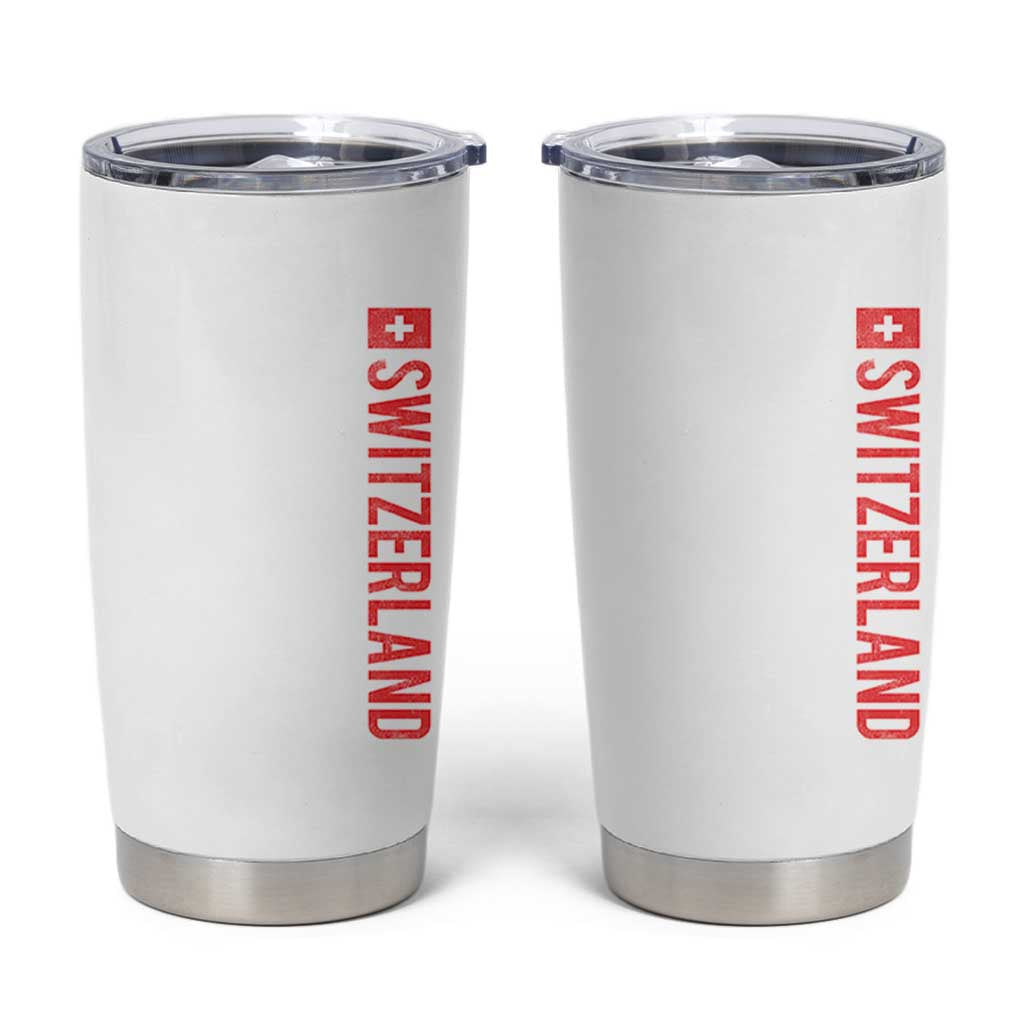 Switzerland Heritage Vintage Swiss Flag Schweiz Tumbler Cup