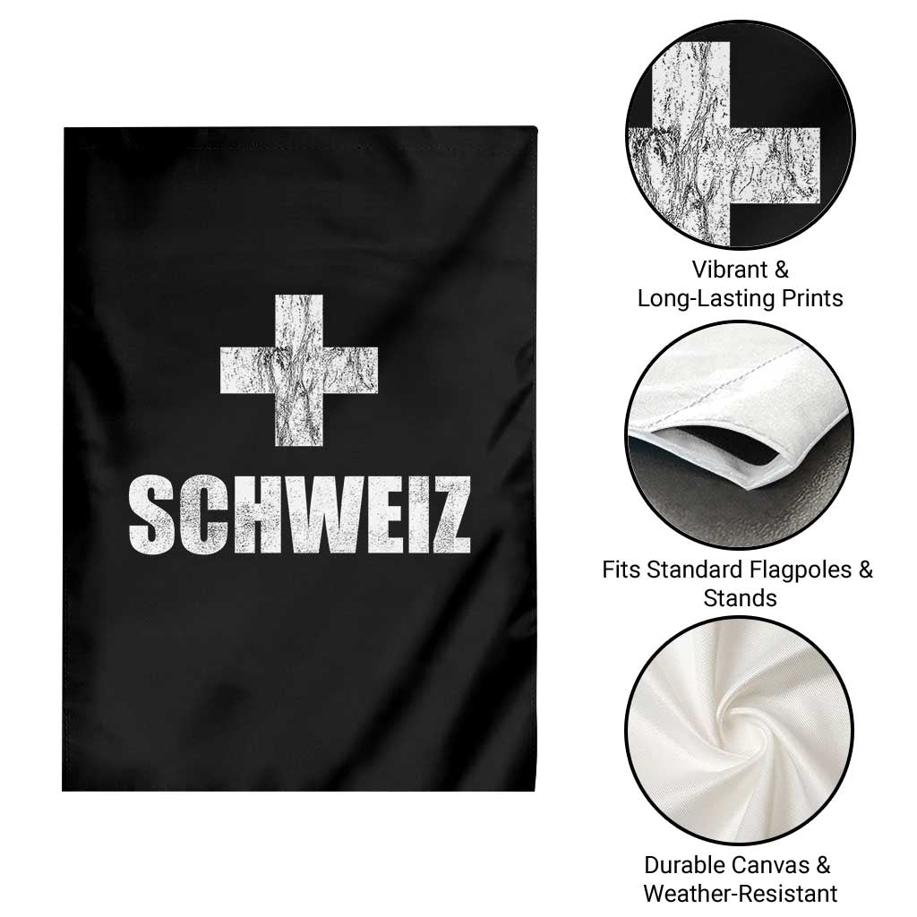 Schweiz Swiss German Vintage Cross Flag Switzerland Roots Garden Flag