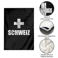 Schweiz Swiss German Vintage Cross Flag Switzerland Roots Garden Flag
